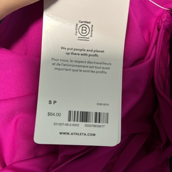 NWT! Athleta Electric Fuchsia A-C Triangle Tankini Top - Multiple Sizes💙 - Picture 6 of 6